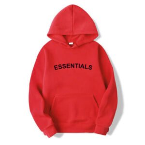 Read more about the article Redefined in Red: Unleashing the Power of the Essentials Hoodie