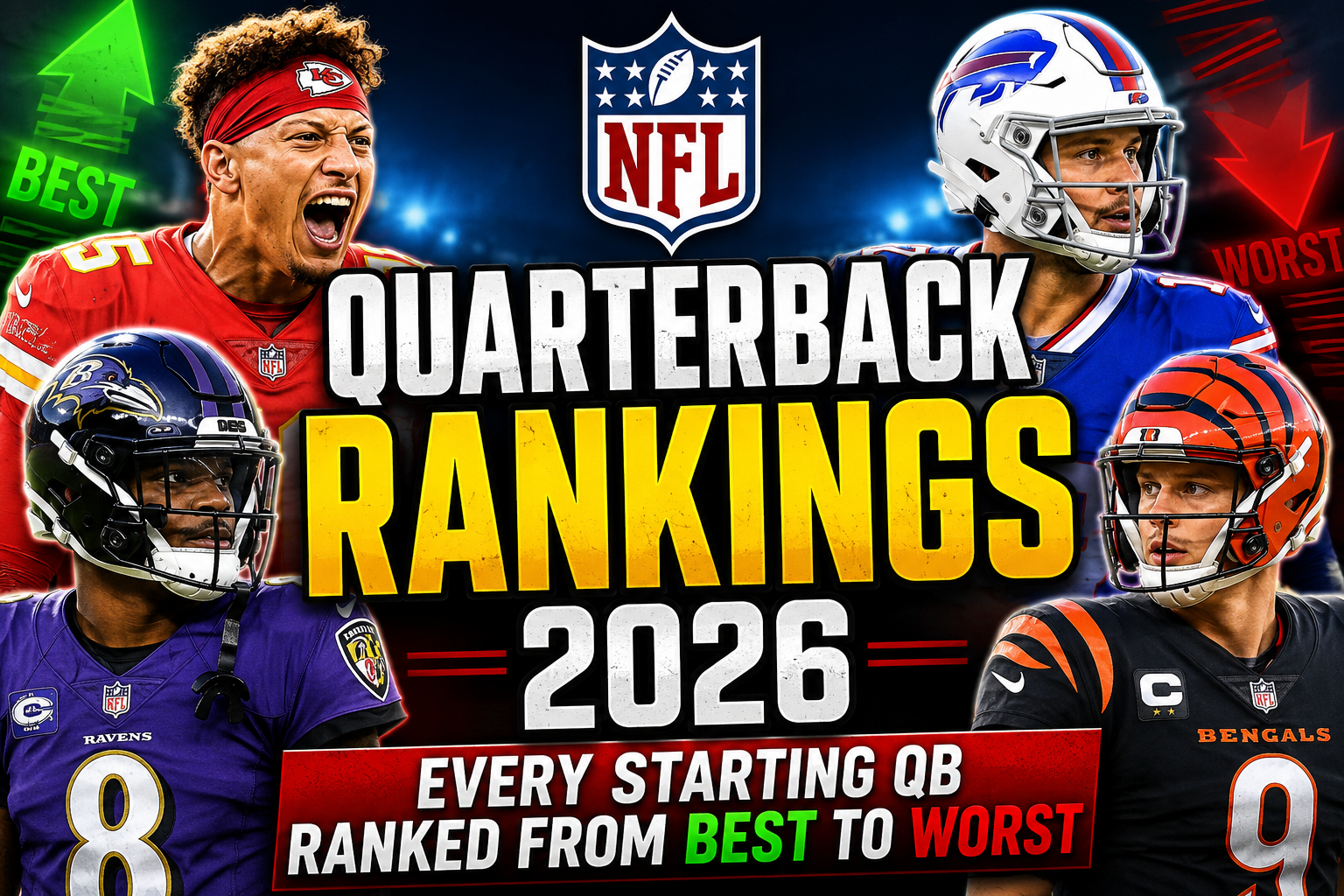 NFL quarterback rankings top 10 2026