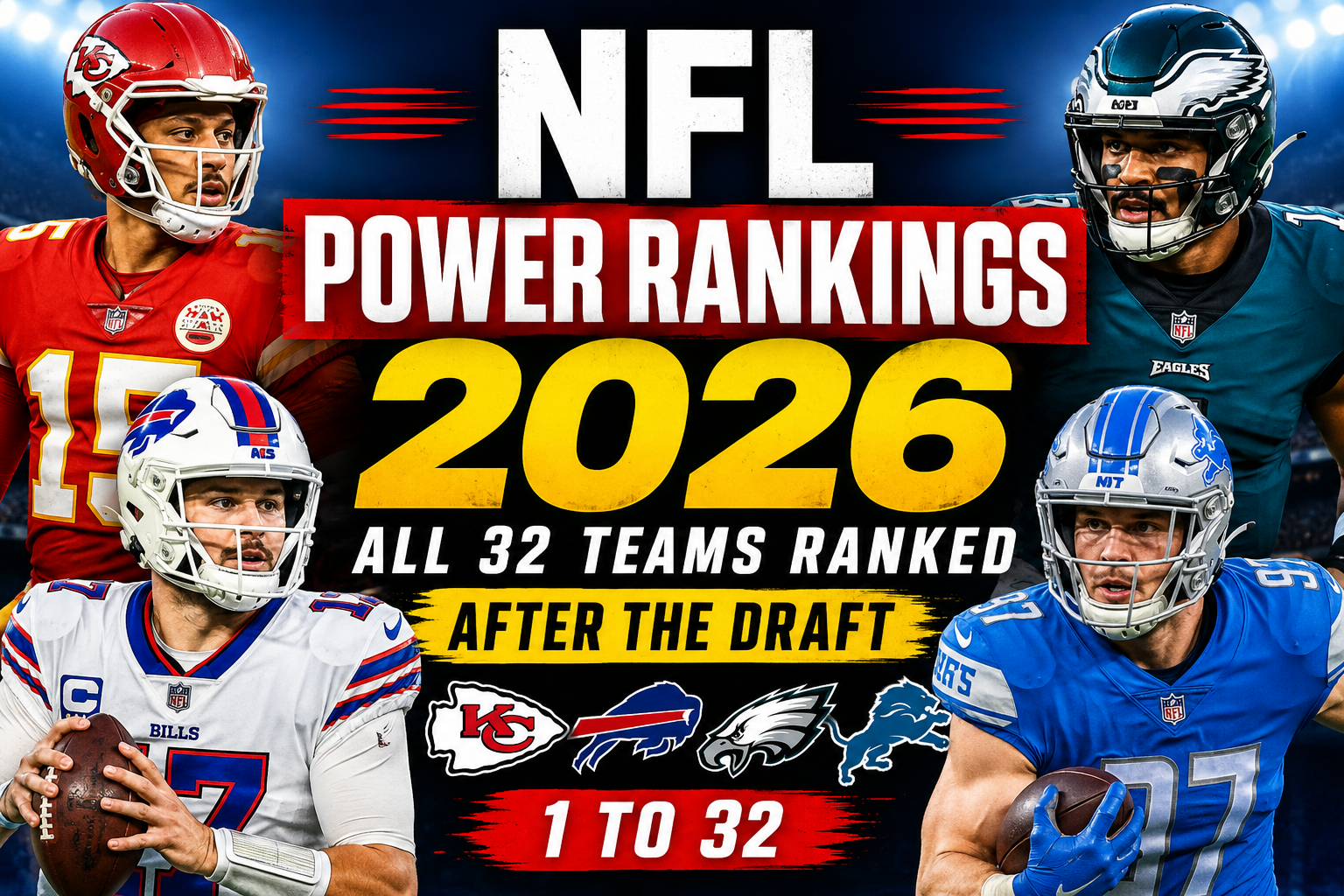 NFL power rankings 2026 post draft