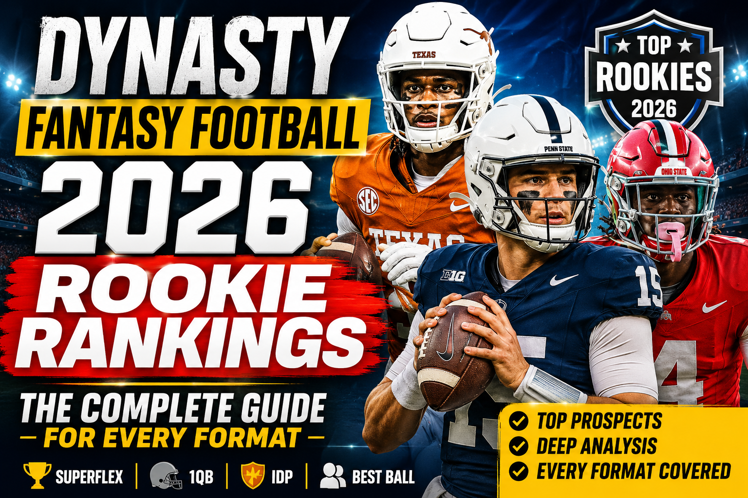 Dynasty fantasy football rookie rankings 2026