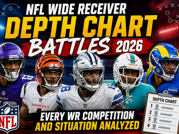 NFL WR depth chart changes after draft 2026
